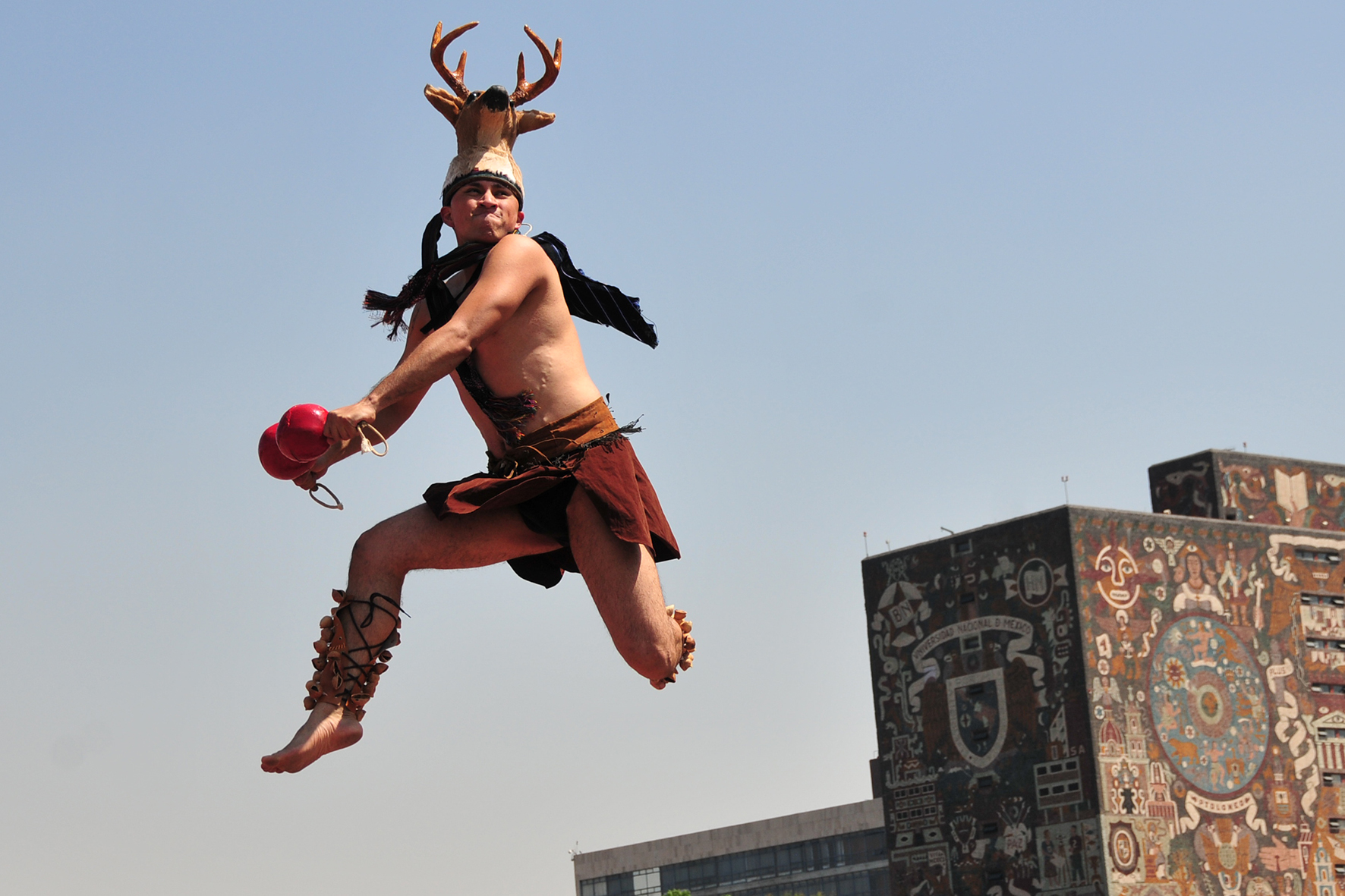 Person dancing prehispanic dance